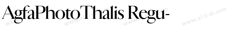 AgfaPhotoThalis Regu字体转换